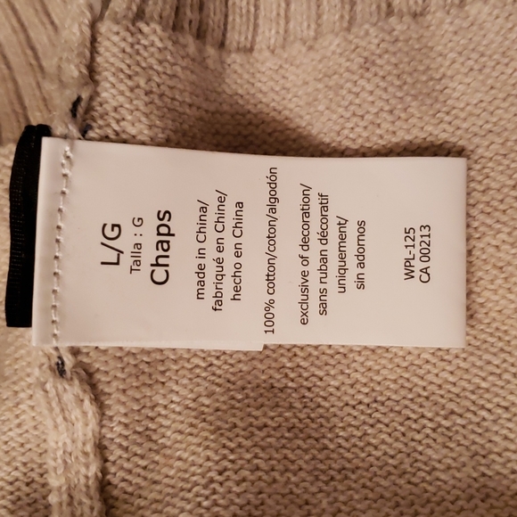 Vintage Chaps 100% Cotton Sweater L EUC - Picture 9 of 10